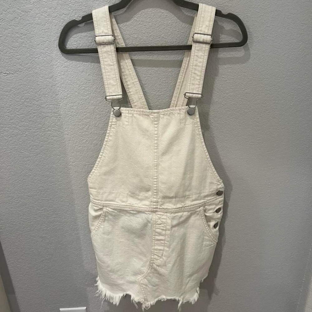 NWOT Free People White Skirt Overalls